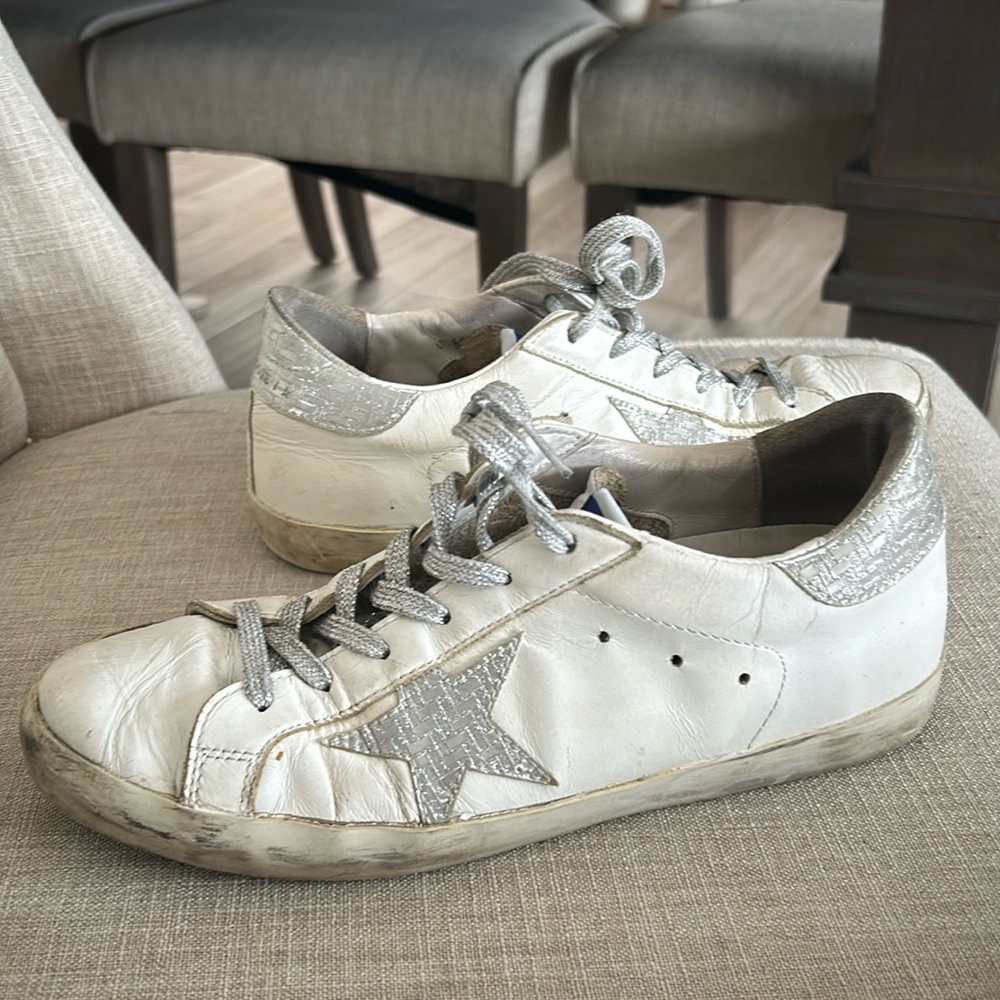 Golden goose superstar Swarovski crystal sneakers